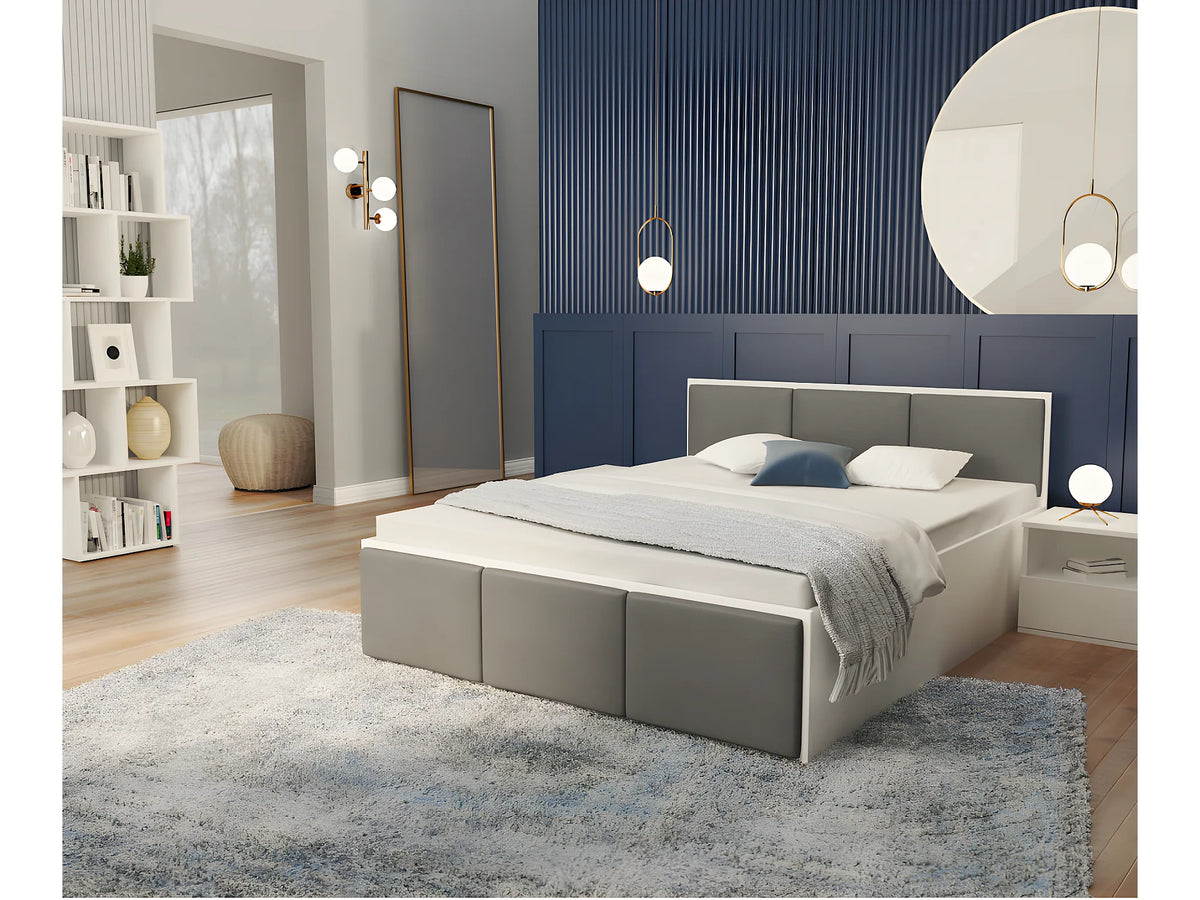 Lit Coffre 160x200 Bois Gris — vue 5