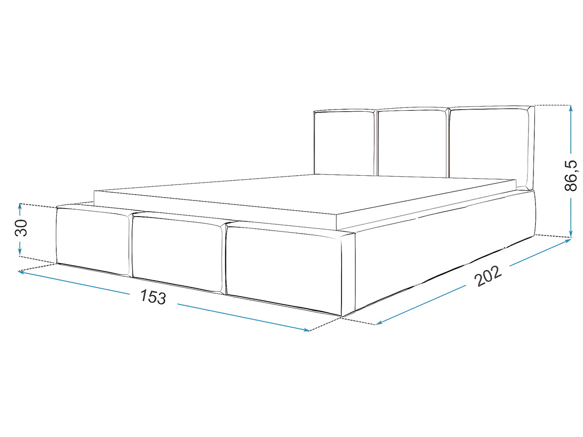 Lit Coffre 140x190 Bois Vert — vue 4