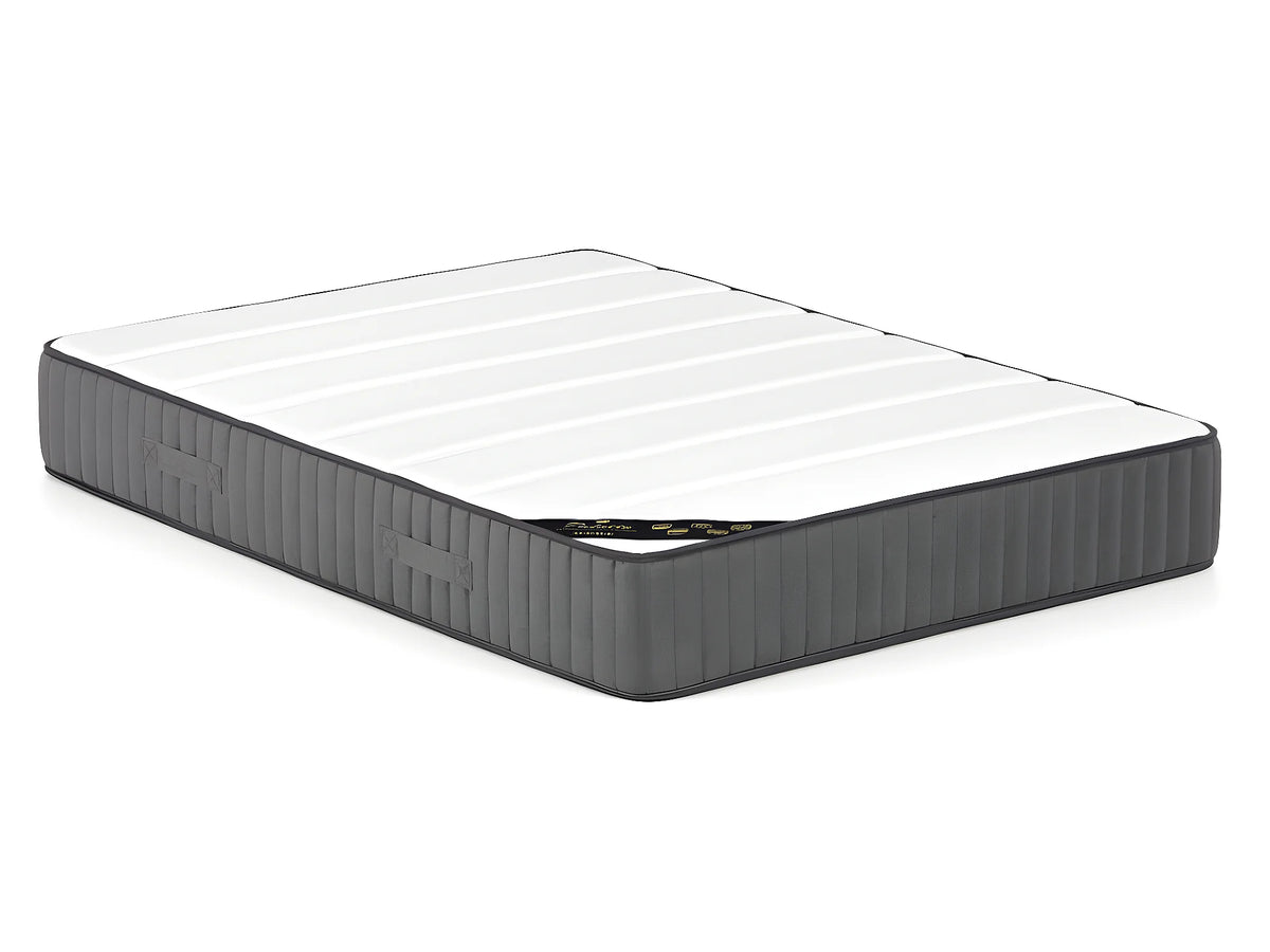 Lit Coffre 180x200 Velours Côtelé Gris clair avec Matelas - TIMANO — vue 15