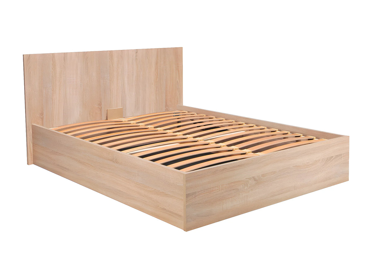 Lit Coffre 160x200 Bois Naturel clair - ELPHEGE — vue 7