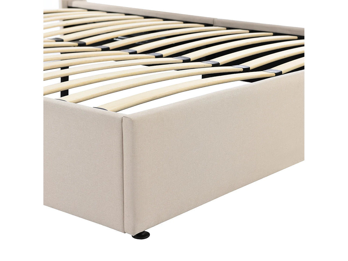 Lit Coffre 160x200 Bois Beige — vue 8
