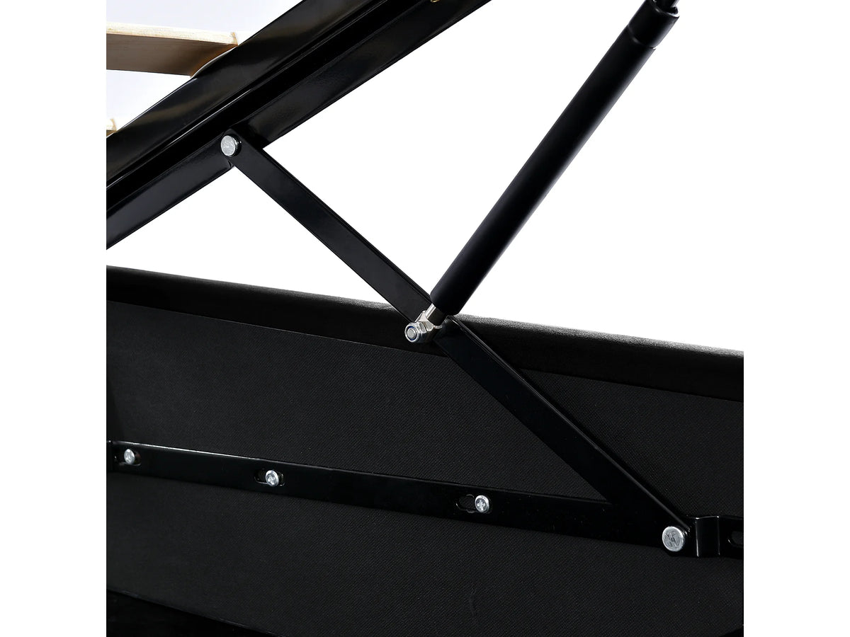 Lit Coffre 140x200 Velours Noir — vue 7
