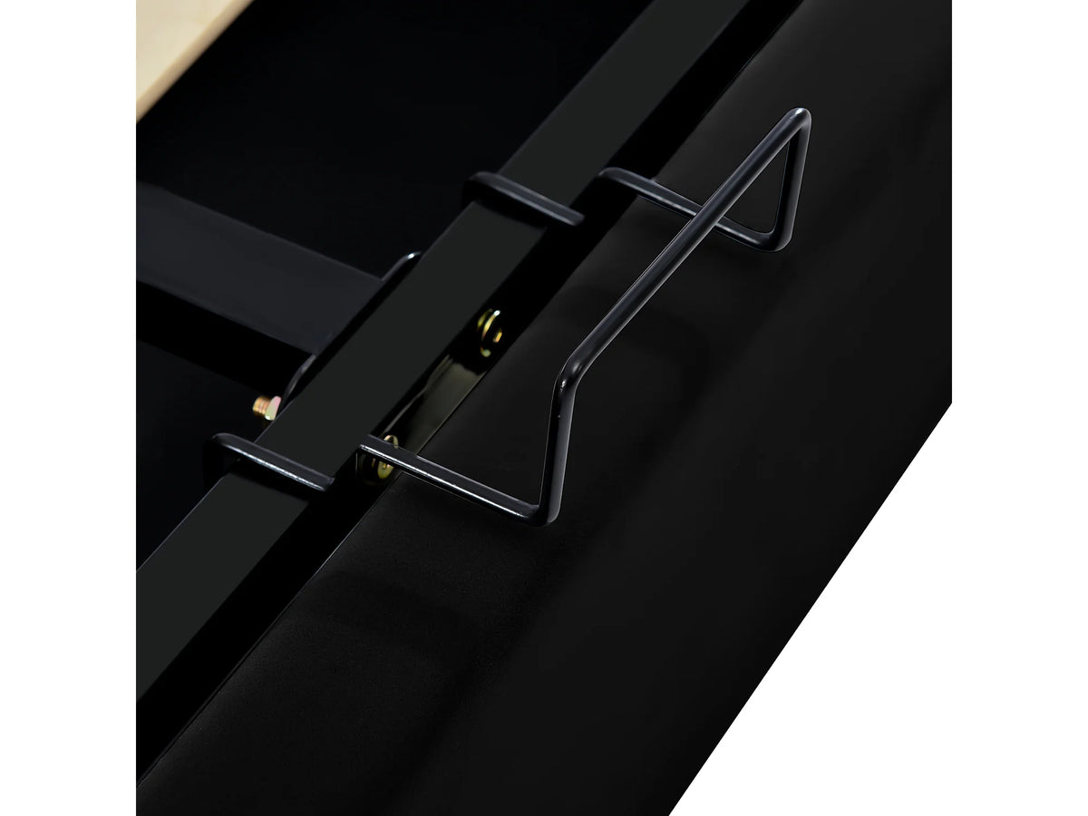 Lit Coffre 140x200 Velours Noir — vue 9
