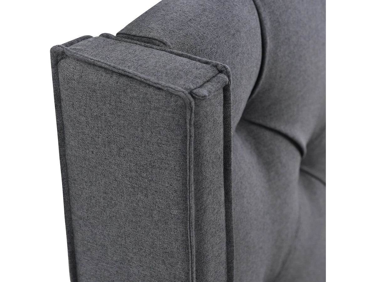 Lit Coffre 140x200 Coton Gris — vue 7
