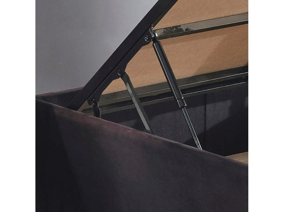 Lit Coffre 100x200 Bois Noir — vue 7