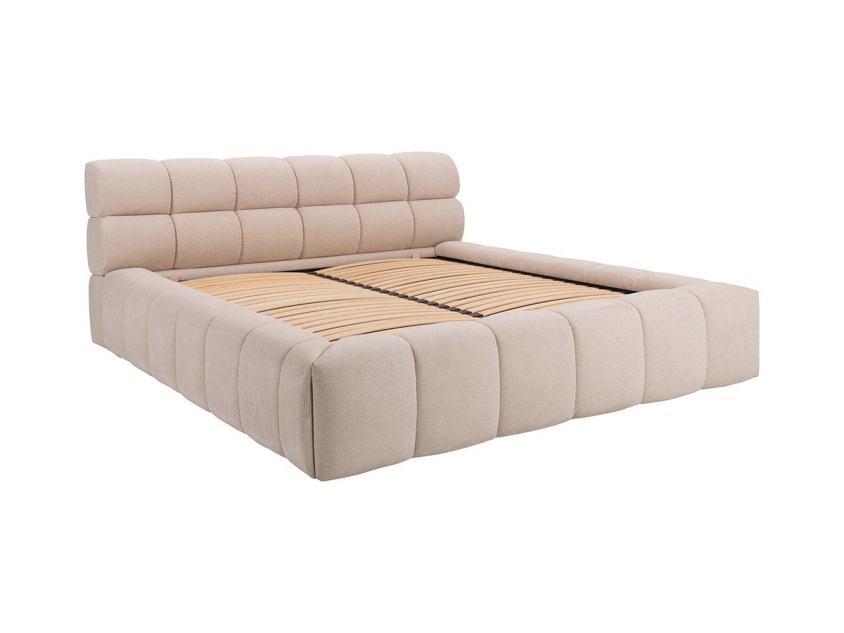 Lit Coffre 180x200 Bois Beige - FORVIK — vue 4
