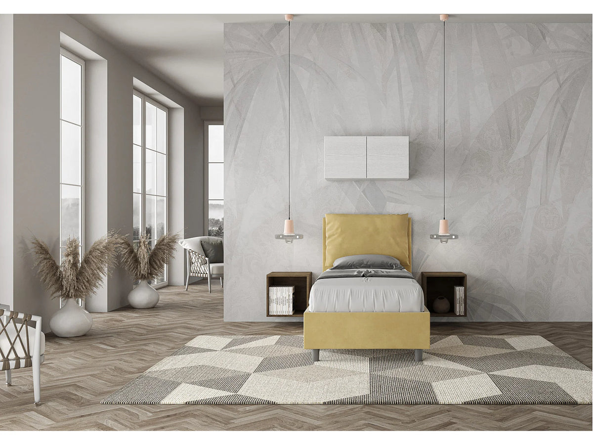 Lit Coffre 90x190 Bois Jaune — vue 6