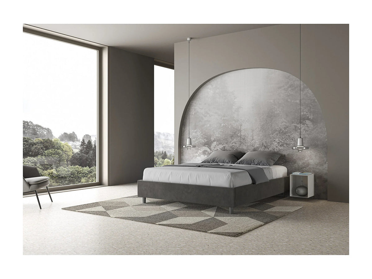 Lit Coffre 90x190 Microfibre Vert — vue 2