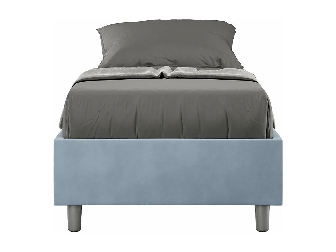 Lit Coffre 90x190 Microfibre Bleu ciel — vue 3