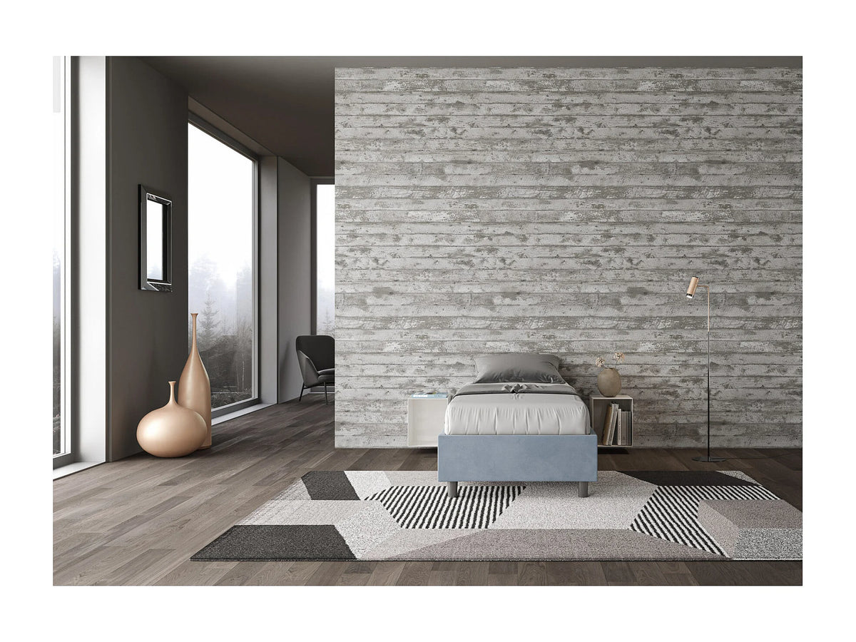 Lit Coffre 90x190 Microfibre Bleu ciel — vue 7