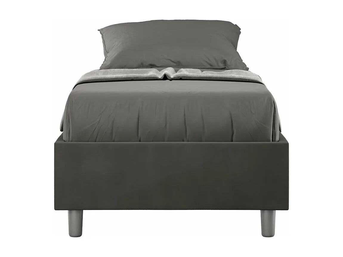 Lit Coffre 90x190 Microfibre Gris anthracite — vue 7