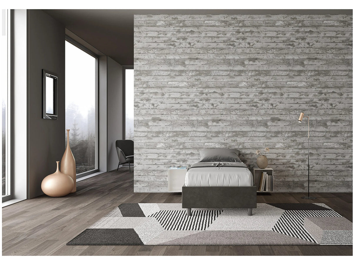 Lit Coffre 90x190 Microfibre Gris anthracite — vue 2