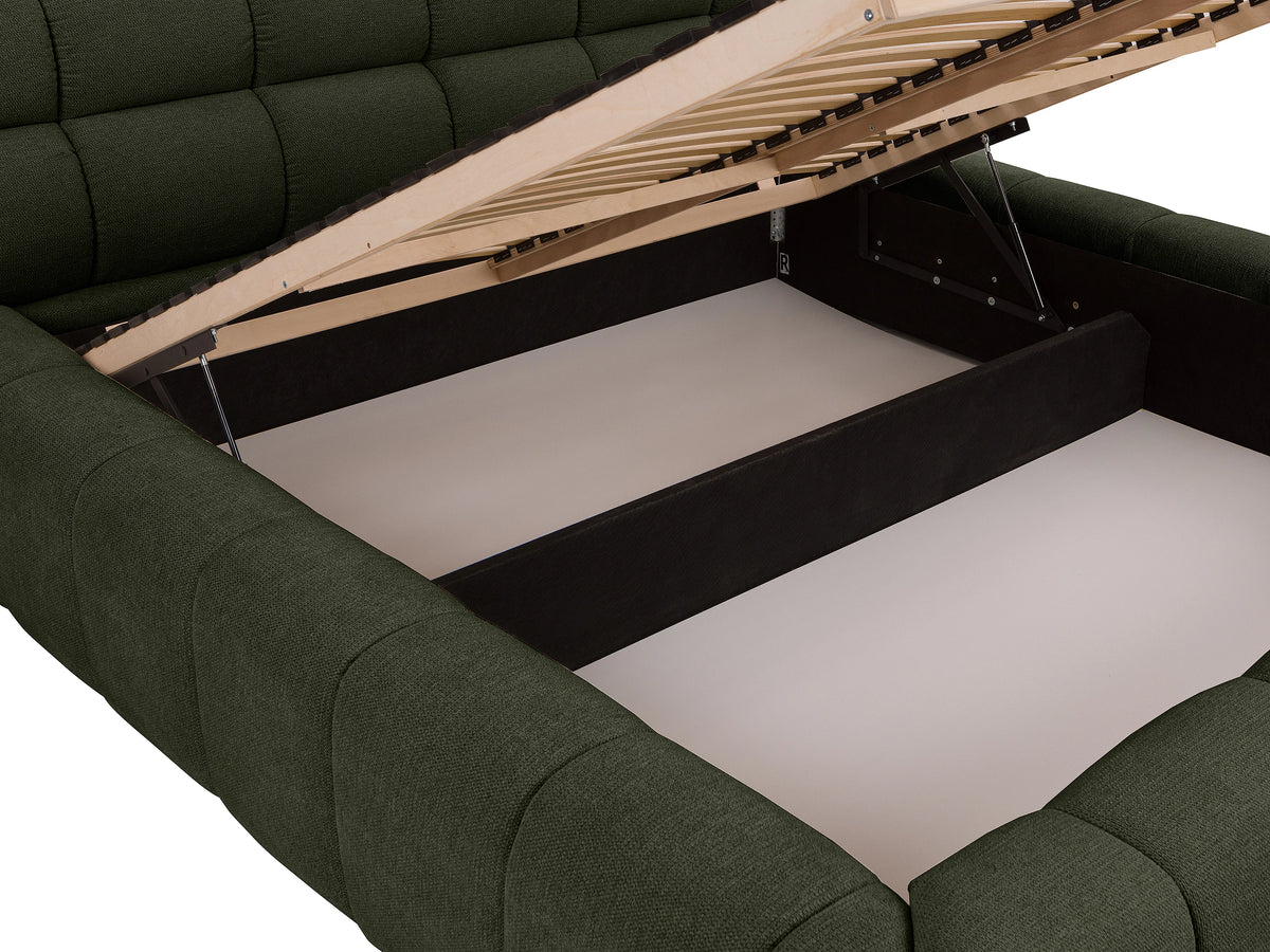 Lit Coffre 180x200 Bois Vert - FORVIK — vue 11
