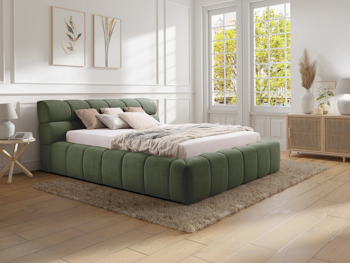 Lit Coffre 180x200 Bois Vert - FORVIK — vue 2