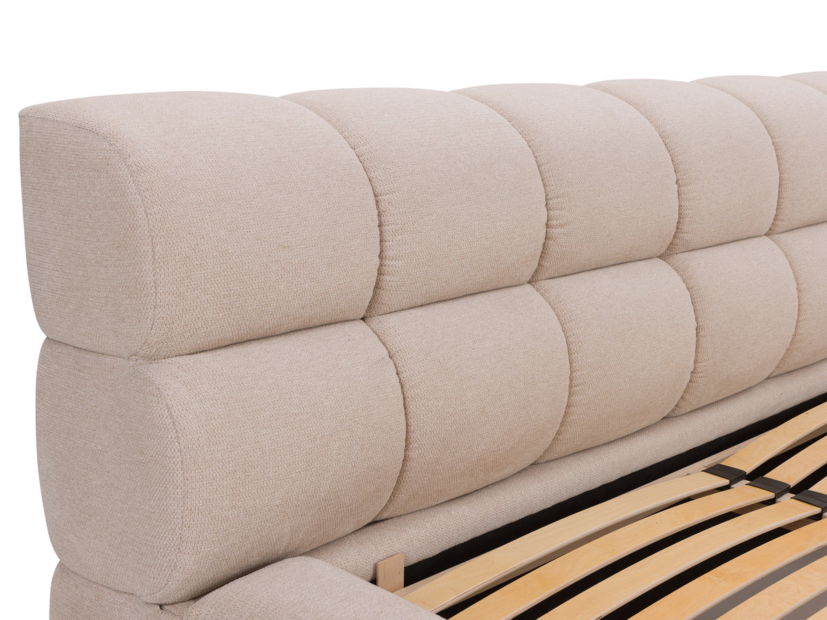 Lit Coffre 180x200 Bois Beige - FORVIK — vue 9