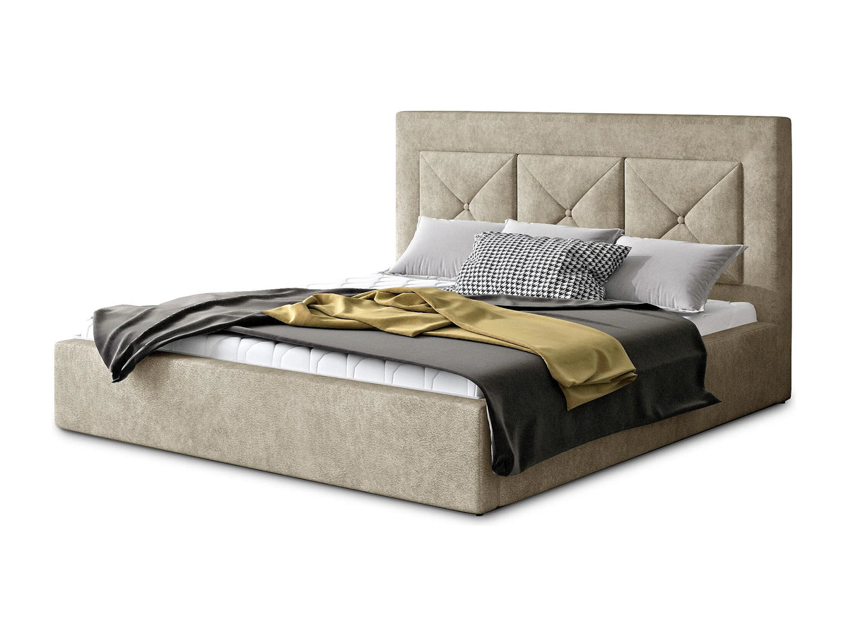Lit Coffre 200x200 Tissu Noir — vue 5