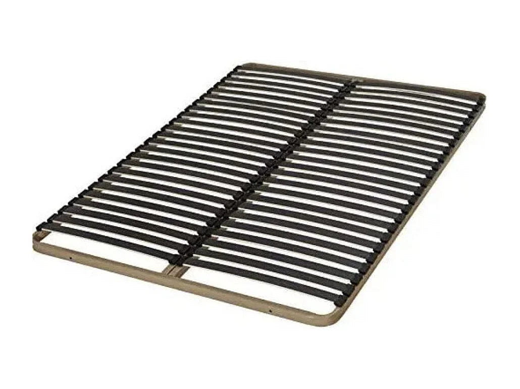Lit Coffre 200x200 Simili Cuir Noir Capitonné — vue 5