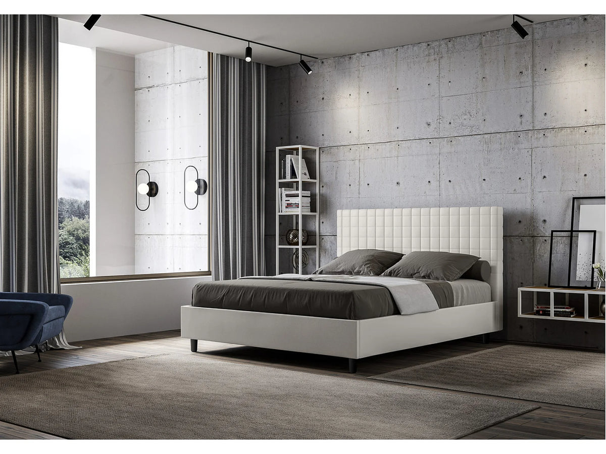 Lit Coffre 90x190 Simili Cuir Taupe — vue 5