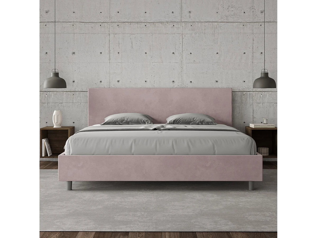 Lit Coffre 200x200 Microfibre Rose — vue 5
