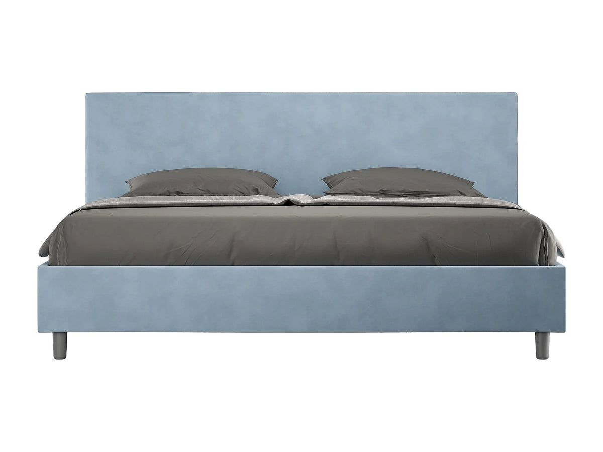 Lit Coffre 200x200 Microfibre Bleu ciel — vue 9