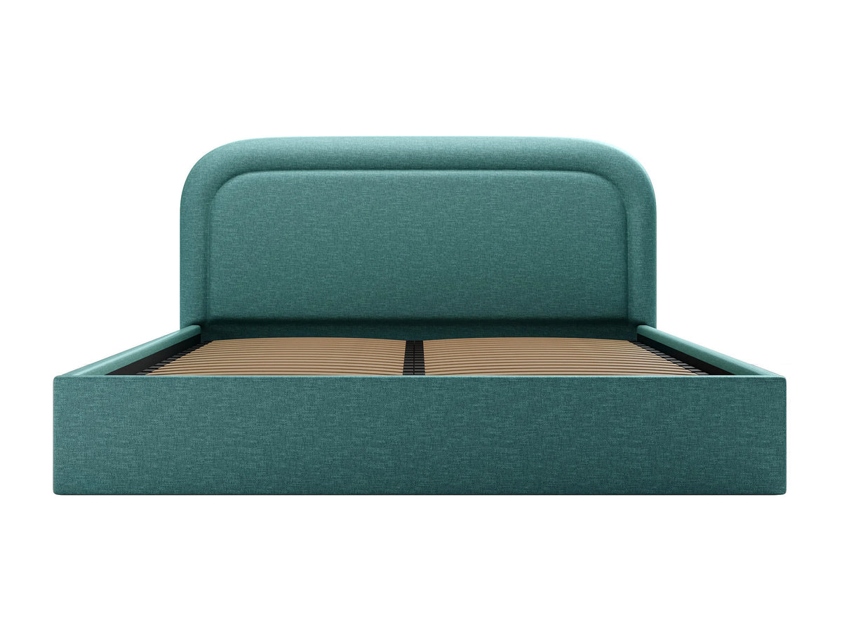 Lit Coffre 160x200 Bois Bleu avec Matelas - FIREZA — vue 7