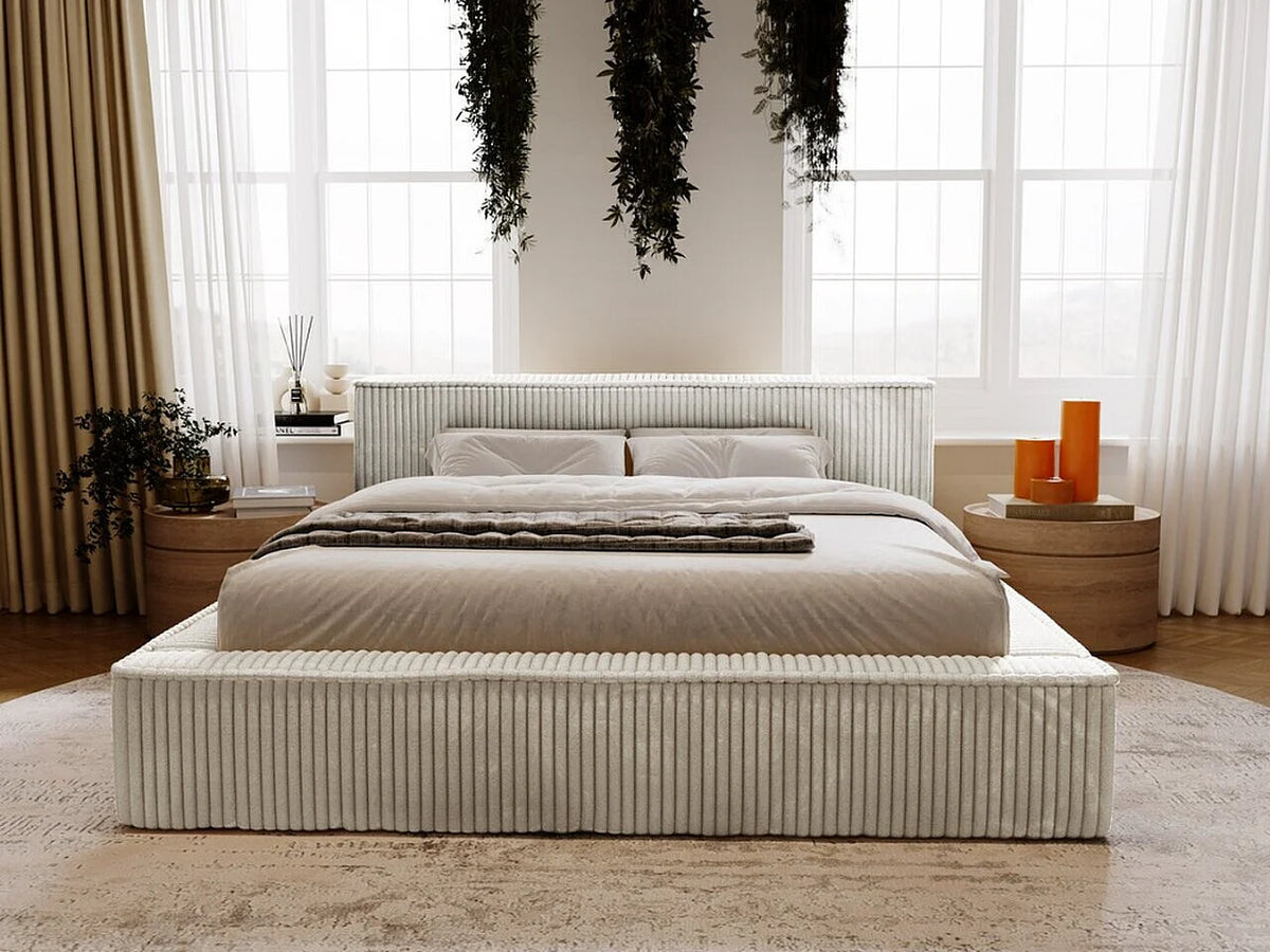 Lit Coffre 180x200 Bois Gris clair — vue 2
