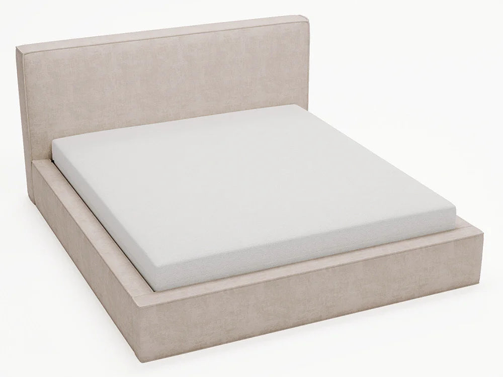 Lit Coffre 200x200 Velours Beige — vue 6