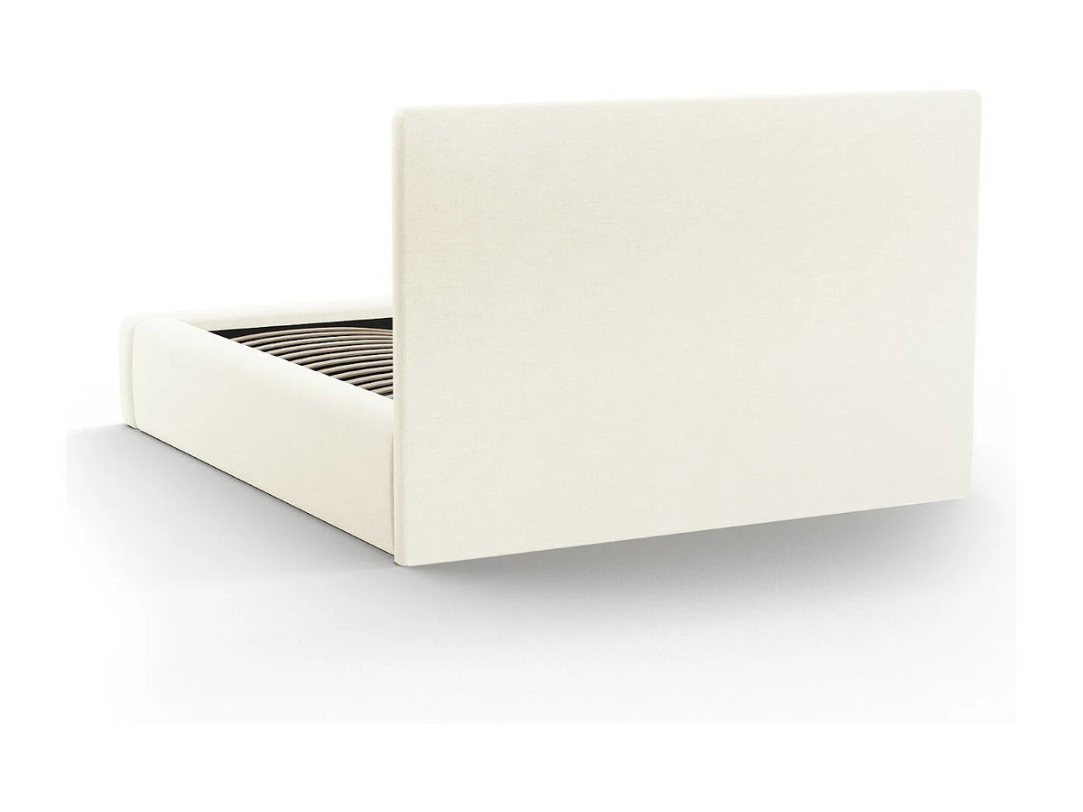 Lit Coffre 200x200 Tissu Chenille Ivoire — vue 5