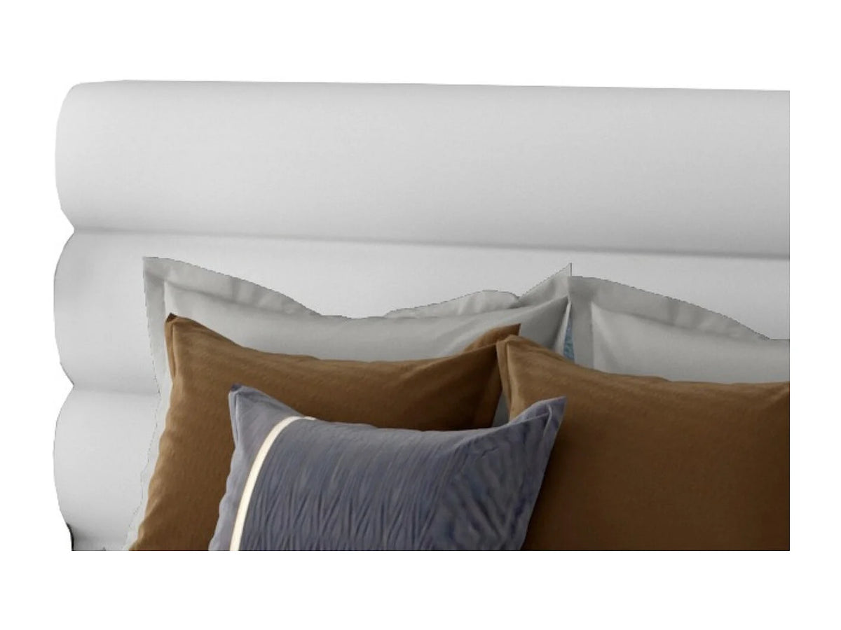 Lit Coffre 200x200 Simili Cuir Beige — vue 5