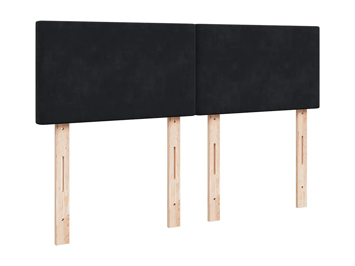 Lit Coffre 140x190 Velours Noir avec Matelas, LED et Port USB — vue 10