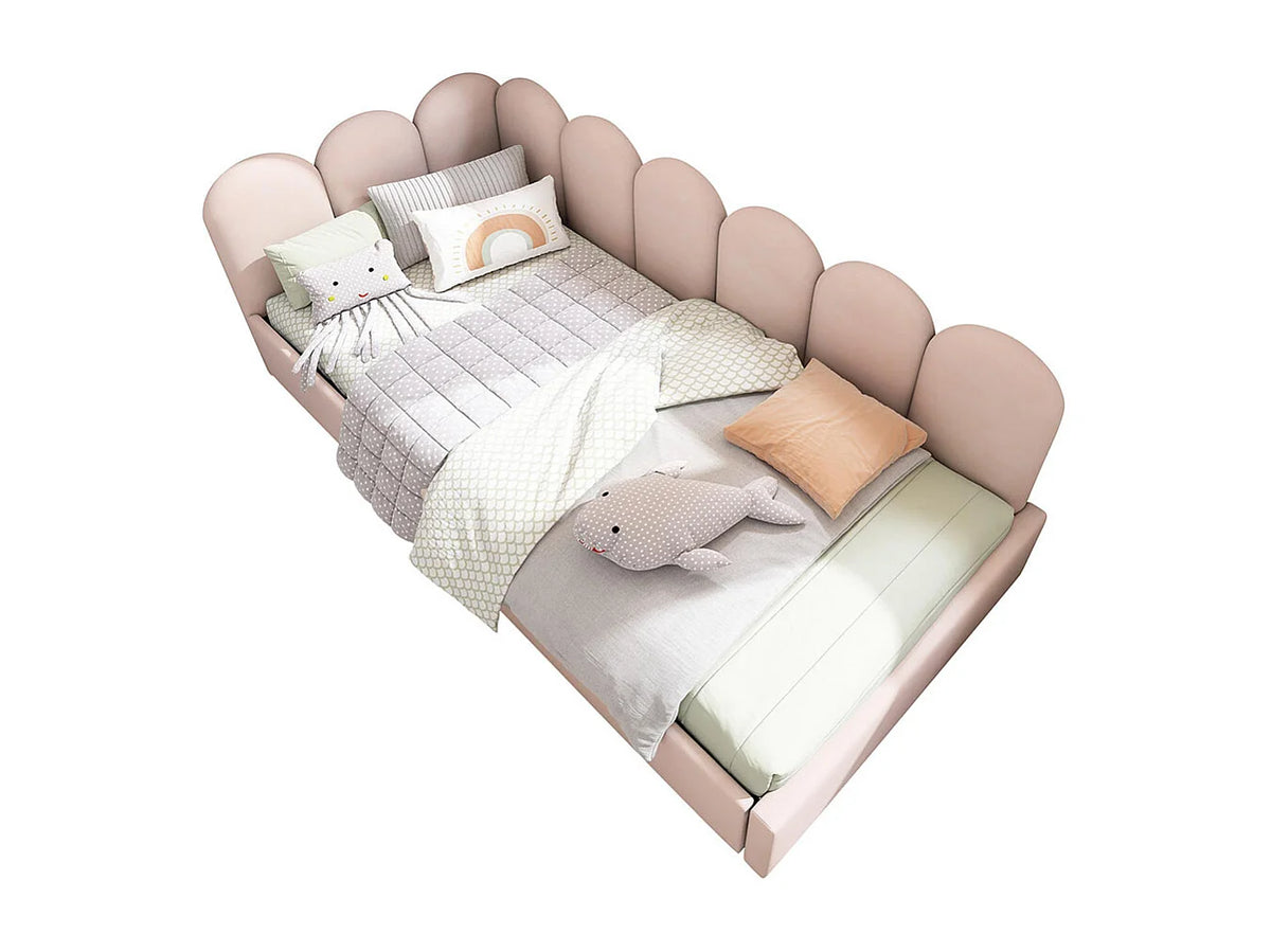 Lit Coffre 90x200 Velours Rose — vue 4