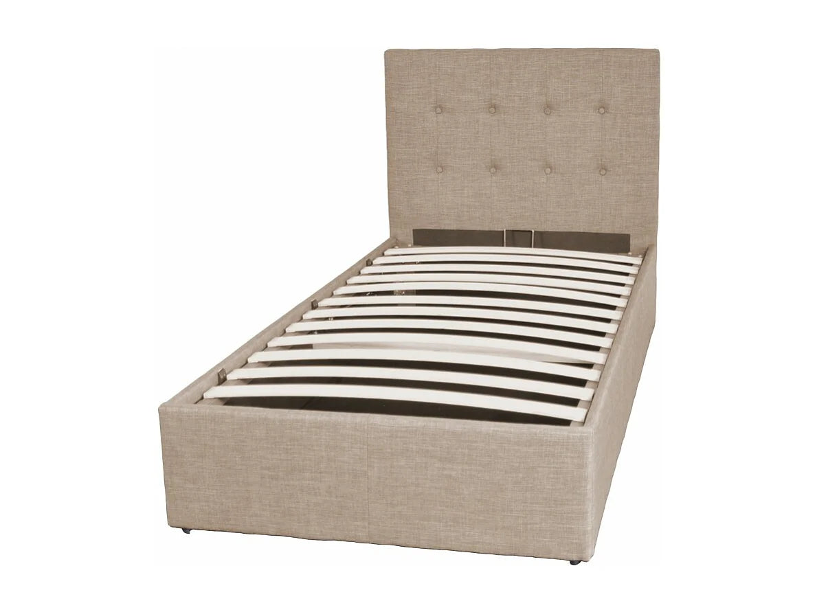 Lit Coffre 90x190 Bois Beige — vue 2