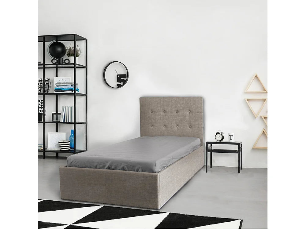 Lit Coffre 90x190 Bois Beige