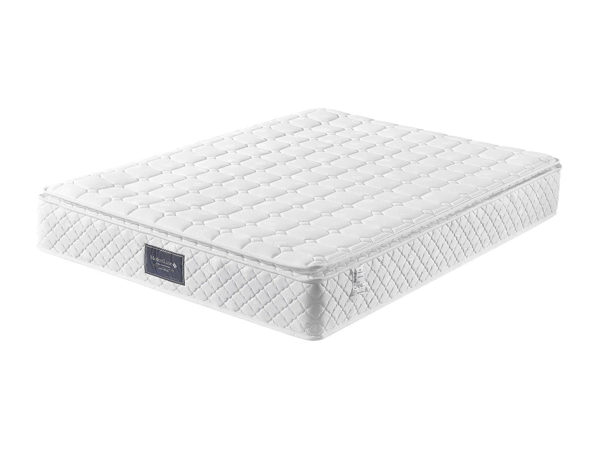 Lit Coffre 160x200 Tissu Lin Gris Capitonné avec Matelas et Port USB — vue 6