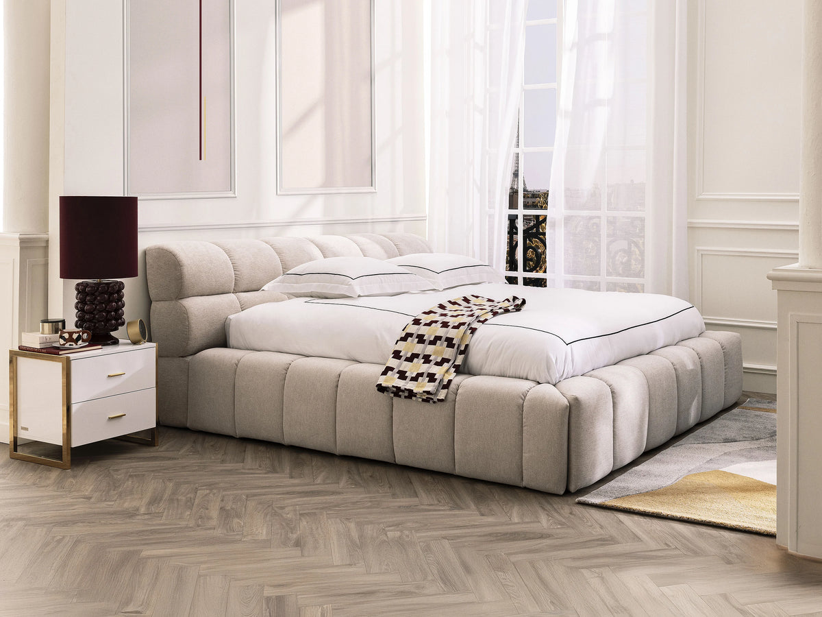 Lit Coffre 180x200 Bois Beige - FORVIK — vue 14