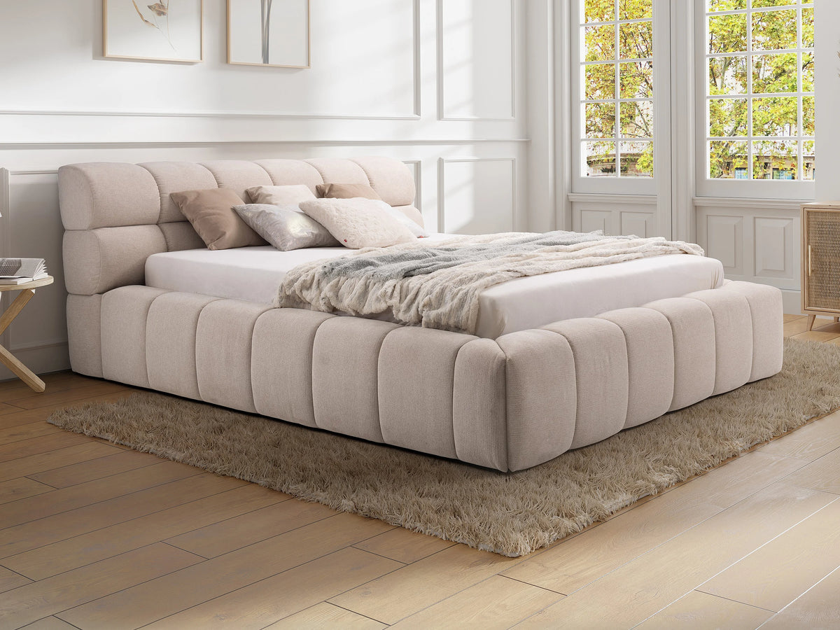 Lit Coffre 160x200 Bois Beige - FORVIK — vue 14