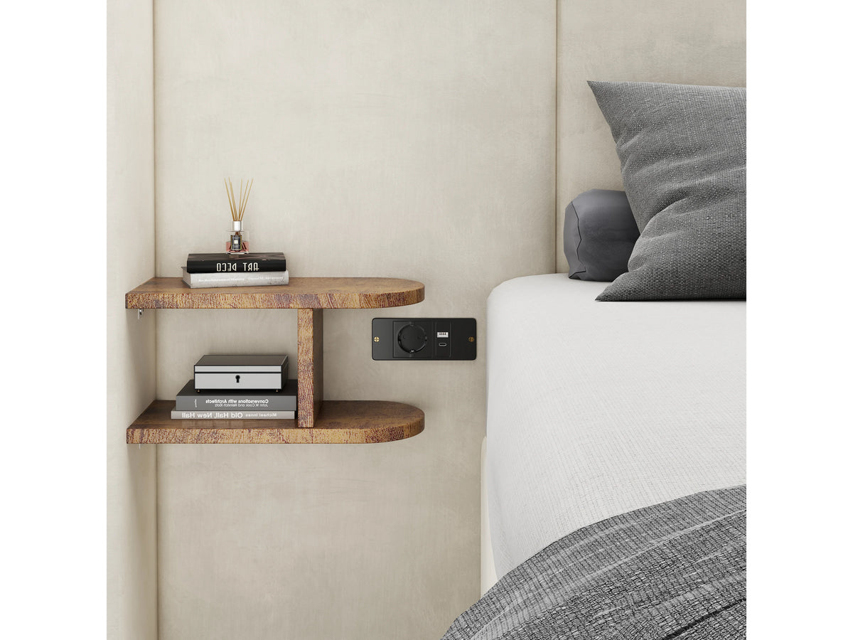 Lit Coffre 160x200 Velours Beige avec Chevets et Port USB — vue 7