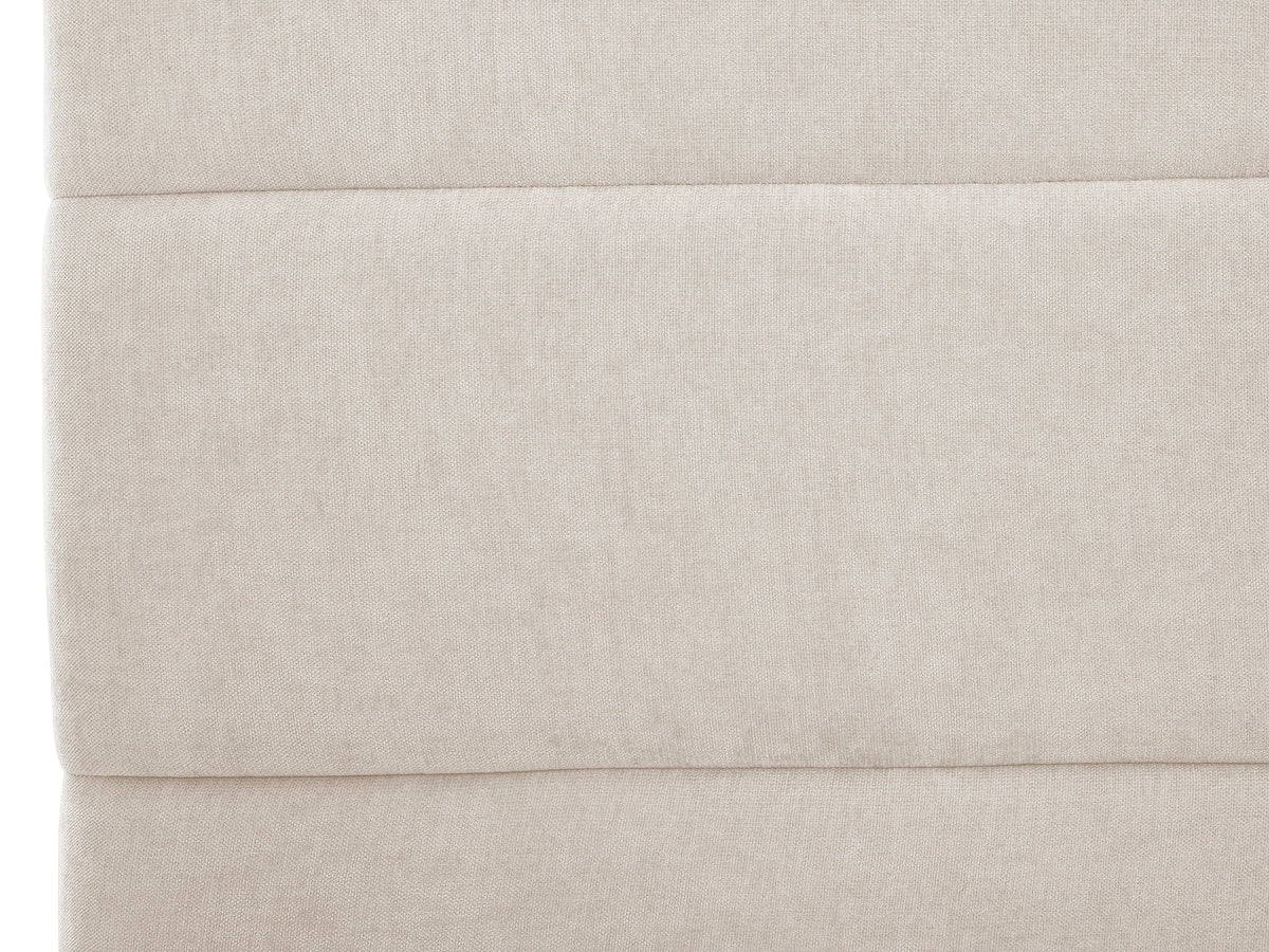 Lit Coffre 200x200 Tissu Beige Capitonné - HOPEYA — vue 10