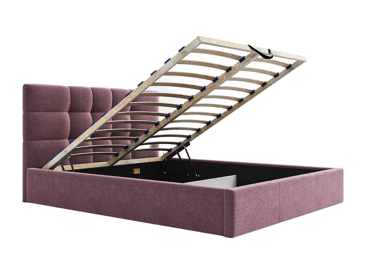 Lit Coffre 180x200 Bois Bordeaux - ELIAVA — vue 6