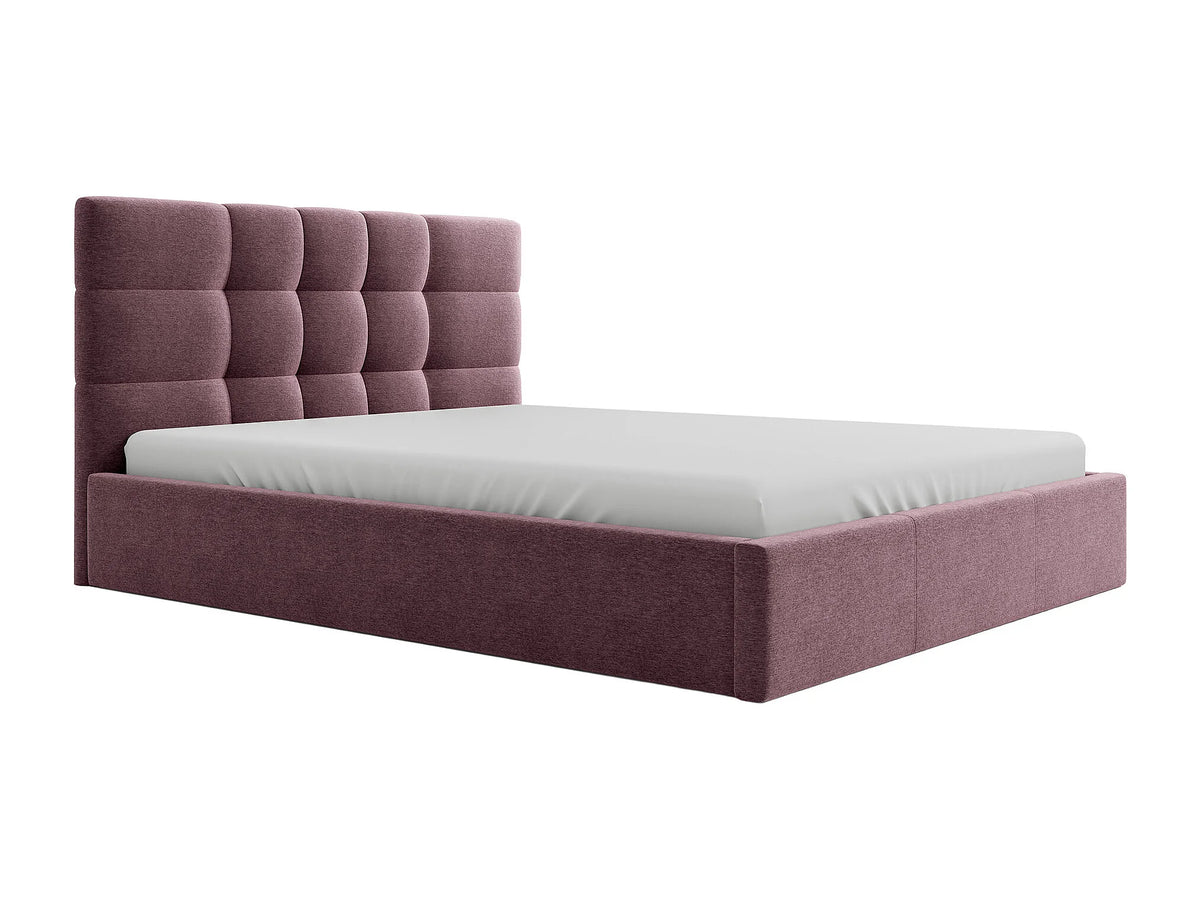 Lit Coffre 180x200 Bois Bordeaux - ELIAVA — vue 4