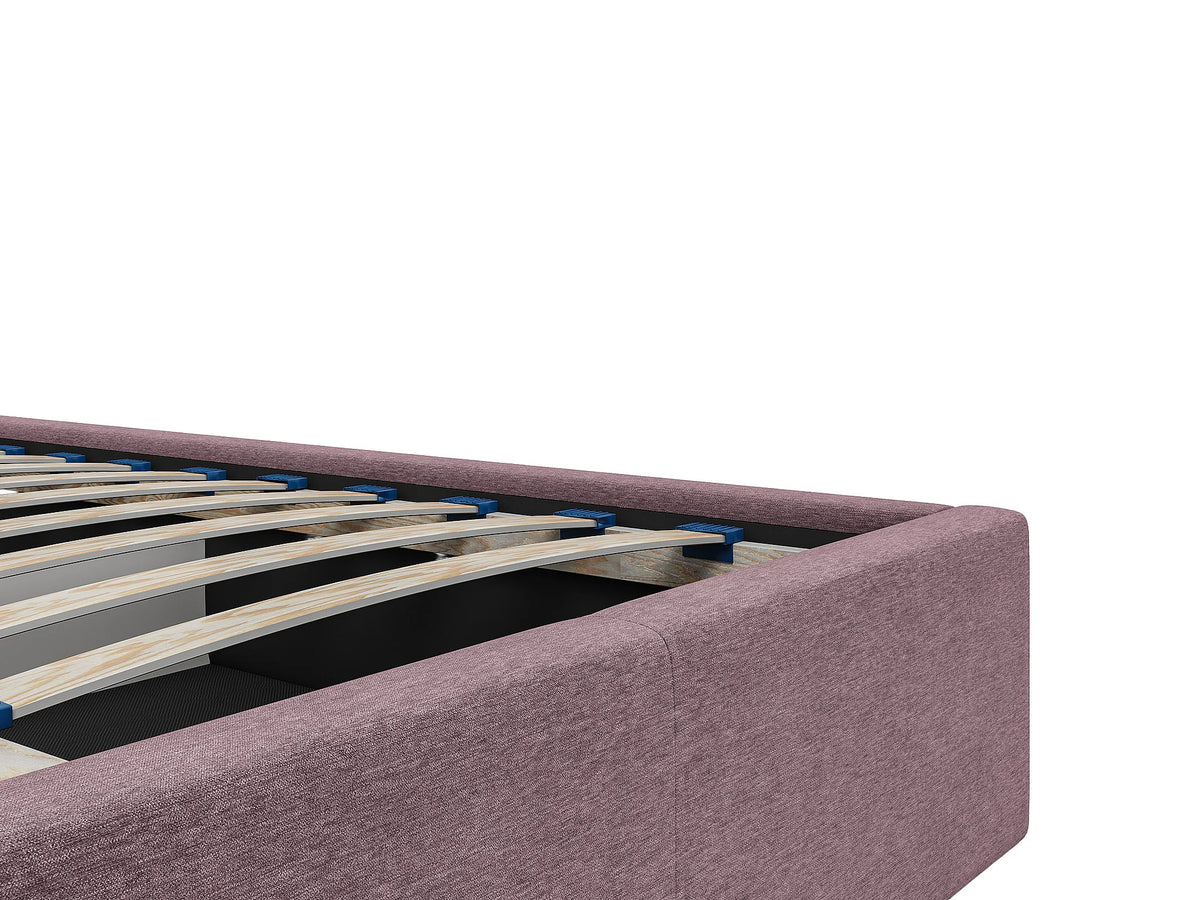 Lit Coffre 180x200 Bois Bordeaux - ELIAVA — vue 8
