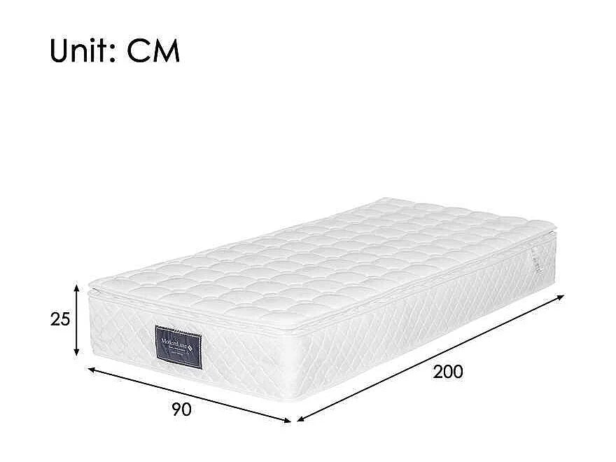 Lit Coffre 90x200 Tissu Lin Gris avec Matelas, LED, Tiroirs et Port USB — vue 6