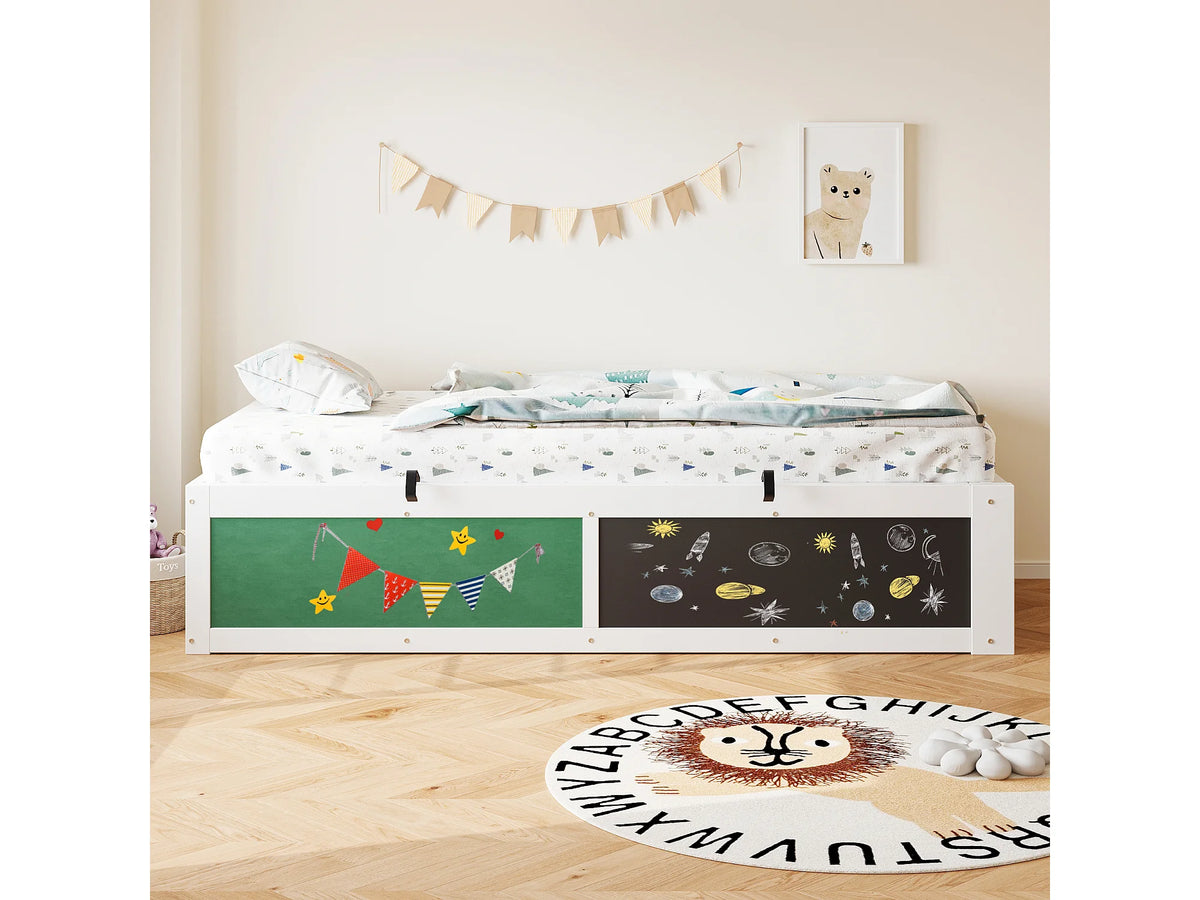 Lit Coffre 90x200 Bois Blanc — vue 3