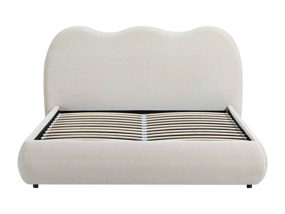 Lit Coffre 180x200 Tissu Beige - OBALESA — vue 5