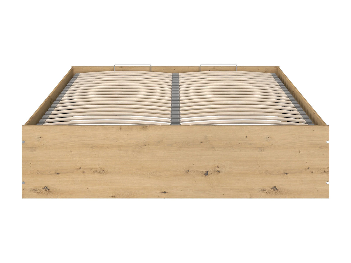 Lit Coffre 160x200 Bois Naturel clair - LUDARO — vue 4