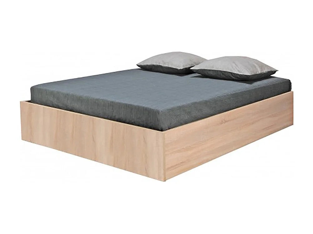 Lit Coffre 180x200 Bois Naturel clair — vue 4
