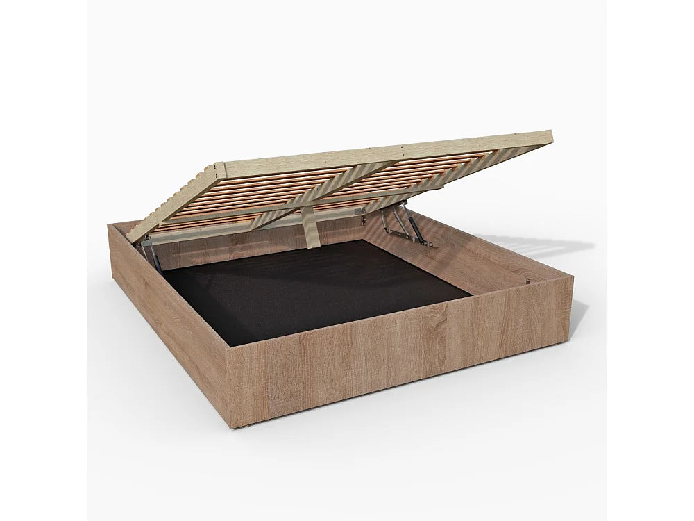 Lit Coffre 180x200 Bois Naturel clair — vue 6
