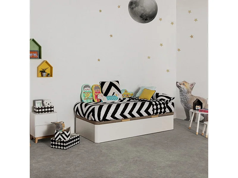Lit Coffre 90x190 Bois Blanc — vue 4