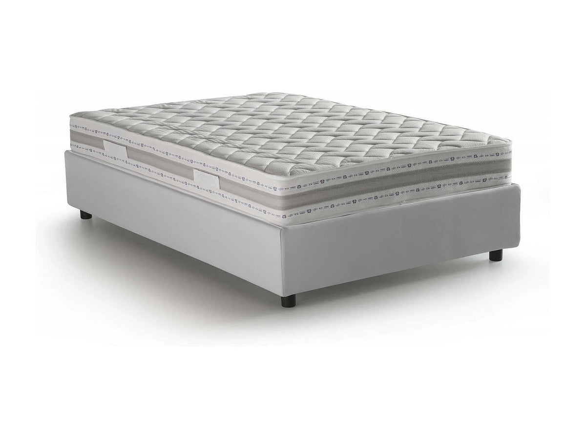 Lit Coffre 120x190 Simili Cuir Blanc — vue 2