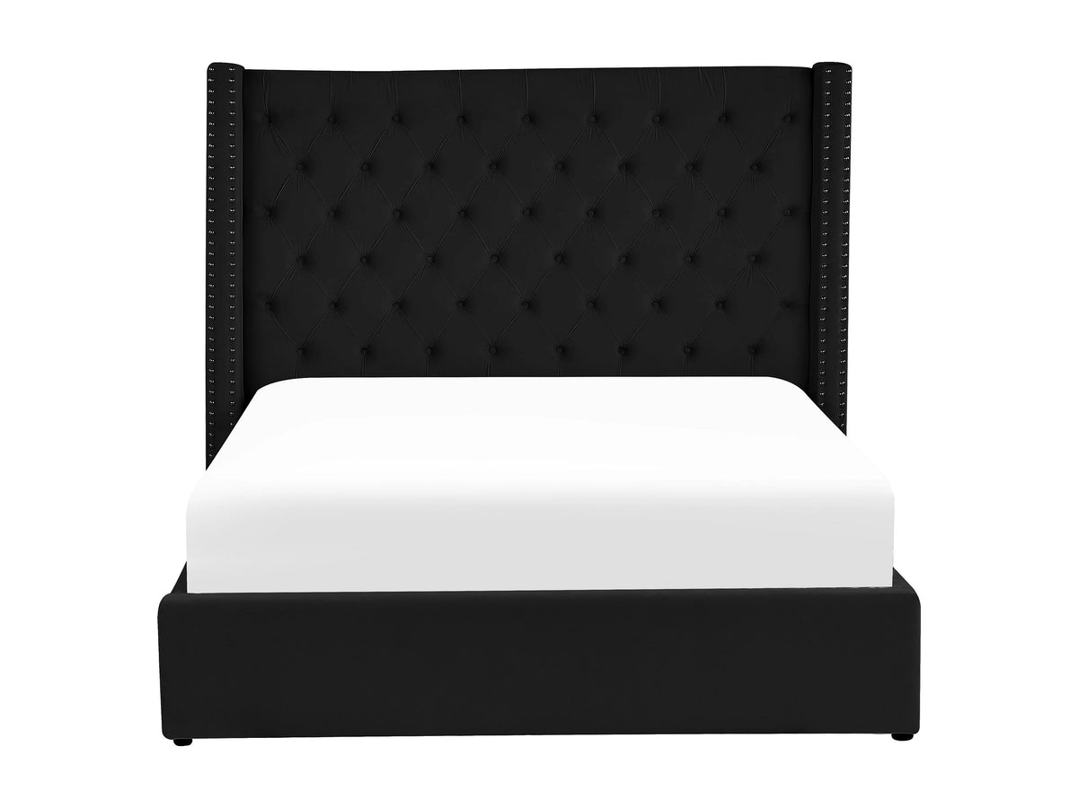Lit Coffre 180x200 Velours Noir — vue 4